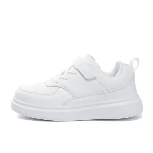 Kids White Sneakers Lightweight Breathable Comfortable Durable School Shoes With Velcro Sport Shoes