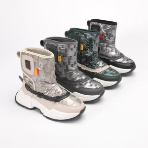 Kids Winter Boots Girls Boys Snow Hiking Outdoor Boots Anti Collision Anti-Skid Mid Ankle Trekking Shoes