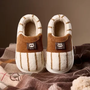 Kids Winter House Warm Cotton Slippers Cute Capybara Animal Prints Slip On Soft Non Slip Soles Lightweight Easy Wear Closure