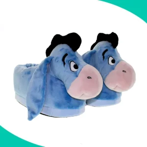 Kids Winter Warm Animal Shaped Cartoon Soft Stuffed Plush Donkey Slippers