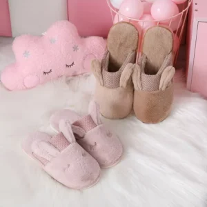 Kids Winter Warm Plush Slippers Children’s Indoor Shoes Girls Novelty House Slippers Boys Kawaii Animal Fluffy Slipper