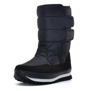 Kids Winter Waterproof Snow Boots Warm Ankle Boots Toe Soft Leather Shaft Oxford Outsole Anti Slippery Cloth Outdoor Activities