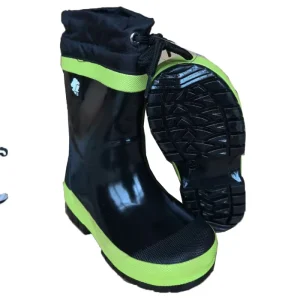 Kids and Toddler Waterproof Rubber Rain Boots Black Children Half Rain Boot in Stock