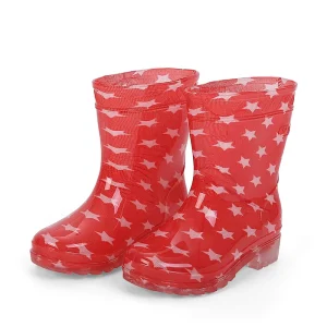 Kids and Women’s Waterproof Knee High Rubber Heel Rain Boots Anti Slippery Safety Boot for Winter and Summer Seasons