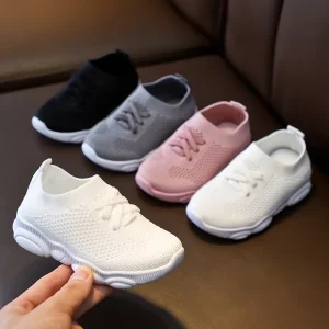Knit Baby Toddler Soft Sole Sneakers Spring Breathable Knit Walking Shoes for Boys Girls Non Slip Anti Wear First Walkers