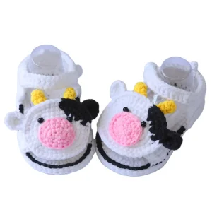 Knitted New Style Handmade Soft and Comfortable Cartoon Lovely Crocheted Children Shoes