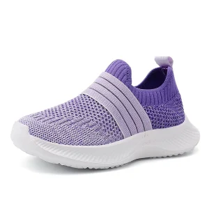 Knitting Lightweight Shoes for Children Aged 3 to 15 Back to School Slip-on Fashion Walking Sneaker for Kids