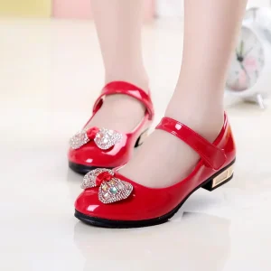 Korean Version Black Performance Dress Shoes for Girls Children’s Spring Autumn Soft Soles Princess Style