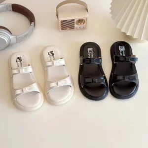 Korean Version Children’s Outdoor slippers Fashion Casual Slippers Bow Ties Baby Sandals