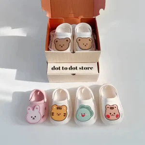 Korean style Instagram Kids’ Slippers Summer Indoor Soft soled Non slip Beach Sandals Cartoon Animal Pattern for Boys Girls 3 8
