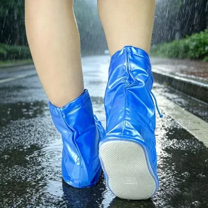 LIDEMING Children’s Camping Rain Shoes PVC Material With Non Slip Snow Proof Outdoor Sole Thickened Wear Resistant Waterproof