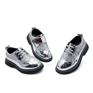 LSJX Shoes Boy Children’s Casual Shoes Kids Designer Shoes Flat Leather Dress Shoes Boy’s Shoes School Party Shoes