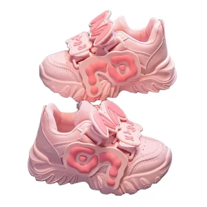 LY New Korean Style Casual Torre Soft Bottom Breathable Sneakers for Girls Unisex Children’s Running Shoes with Joker