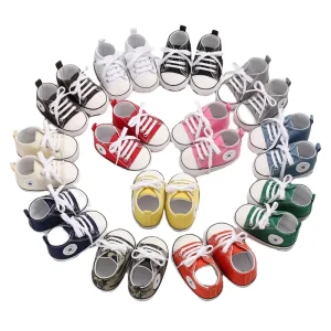 LY New Unisex Newborn Toddler Baby Infant Canvas Shoes Soft Sole Lace Up Quick Dry Anti Slip Lightweight