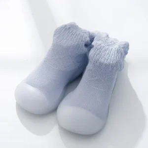 Lace Ruffle Baby Girl Sock Shoes Mosquito Proof Mesh Non-slip Soft Sole Infant Toddler Pre-Walker Breathable Summer