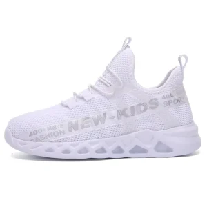 Lace on Running Shoes Woman Girls Walking Style Sneakers for Children Fashion Trend Mesh Soft Kids Sports Shoes Boys