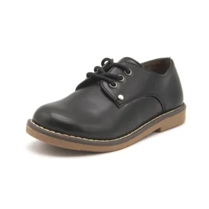 Lace-up Children Black School Dress Shoes for Boy Kids Sepatu Anak Sekolah