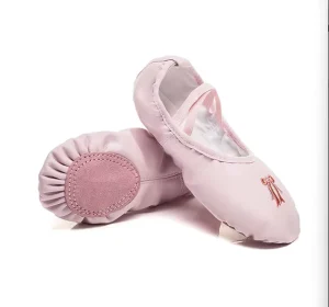 Laceless Ballet Dance Shoes Bow Embroidery Ballerina slippers Practice Dancing Performance Shoes Gymnastics Shoes for Children