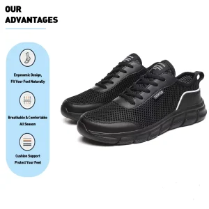 Large Size Mesh Sneakers Anti-Slip Wear-Resistant Zapatillas Breathable Lightweight Cushioning Sports Shoes