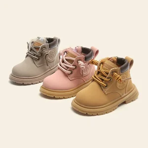 Latest Design Baby Girl Autumn Winter Ankle Boots Light Weight Microfiber High Quality
