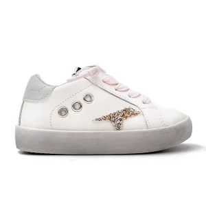Latest Glitter Stars Shoes Girls New Children Baby Walking Shoes Autumn Fashion Customized Kids School White Sneakers
