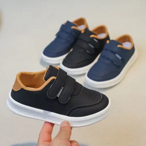 Latest Style Spring Autumn Kids Fashion School Shoes Outwear Pu Leather Soft Sole Casual Board Shoes for Baby Boy