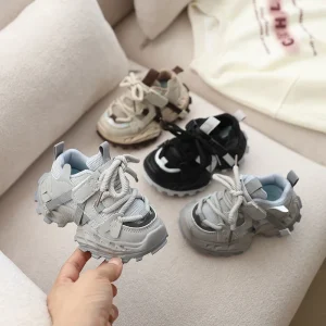 Latest Trendy Autumn Spring Baby Outdoor Shoes Mesh Breathable Fashion Boys Girls Casual Sneakers