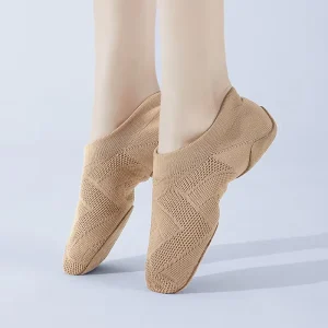 Leather Ballet Slippers Dance Shoes Split-Sole Gymnastics Yoga Shoes