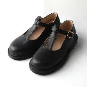 Leather Black T bar School Shoes Boys Girls Customizable Minimum Order Quantity Available