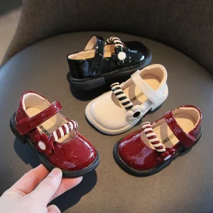 Leather Paint Kids Shoes Girls