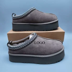 Leather Plush Kids Unisex Boots Fashion Casual Winter Shoes for Baby Girls Customized Warm Uggs Fur Snow Boots