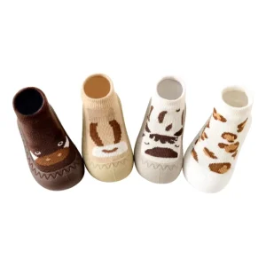 Leopard Print Infant Baby Kids Sole Shoe Socks With Rubber Soles Socks Shoes for Baby Baby Socks Shoes Infant
