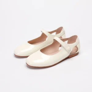 Lexing Custom New Fashion Summer Girls White Mary Jane Flats Kids Patent Leather Dress Shoes