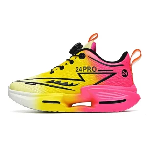 Light Weight Children Walking Running Shoes, Big Kids Casual Shoes, Rotating Automatic Buckle Laces