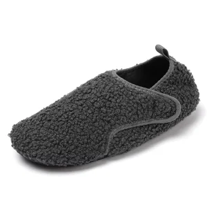 Light Weight Comfort Baby Boy Chunky Shoes Winter Polar Fleece Warm Barefoot Loafers for Kids Slip On