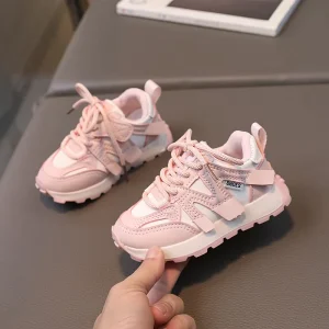 Light Weight Sports Safety Shoes for Baby Girls and Boys Cute Children Sneaker Soft Sole Toddler Kids Casual Footwear