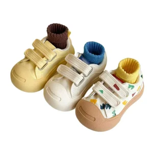 Light Weight Toddlers and Little Kids Tennis Shoes Anti slip Sole Canvas Shoes