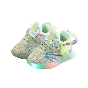 Lightweight Breathable Mesh Surface Casual Shoes Baby Girls Cute Bunny Decor Non-Slip Toddler Sneakers Spring Kids Department