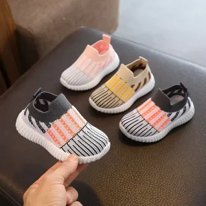 Lightweight Breathable Unique Striped Infant Soft Comfortable Boys Girls Comfort Baby Shoes