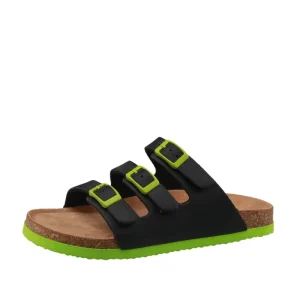 Lightweight Eco-Friendly Leopard Boys’ Flip-Flops Boken Sandals Natural Cork Insole Orthopedic Arch Support