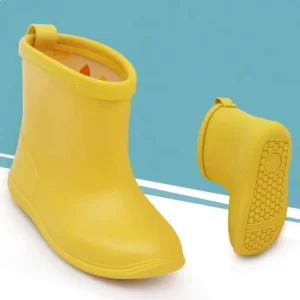 Lightweight Kids Rubber Rain Boots Navy Options Available Waterproof Toddler Shoes Soft Polyester Comfortable for Kids