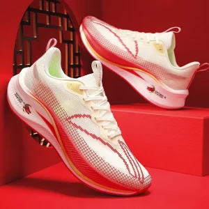 Lightweight Mesh Running Sneakers for Men Boys Back to School Sports Shoes Lace-Up Closure