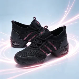 Lightweight Shockproof Dance Sneakers Mesh Upper Air Cushion PU Sole Breathable Professional Training Competition Shoes