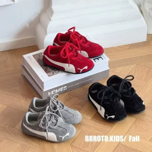 Lightweight Soft Sole Boys Casual Shoes Girls Fashion Autumn Children Sports Footwear Branded New Kids Ankle Sneakers