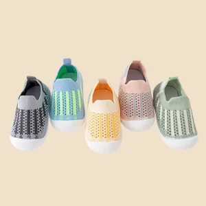 Lightweight Sporty Baby Athletic Shoes Kids Everyday Comfort Flexible Anti-slip Baby First Walker Shoes