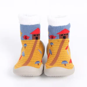 Lightweight TPE Sole Baby Cotton Blend Shoes Breathable Anti Slip Shoes Infant Outdoor Casual Shoes