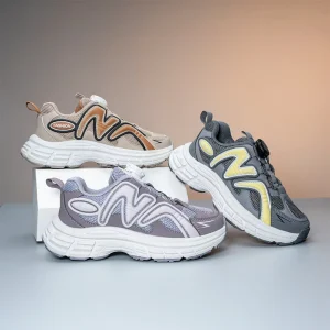 Lining Mesh Casual Shoes Kids Little Girls Protect Feet Kids Designer Sneakers Upper Microfiber Children’s Clothing and Shoes