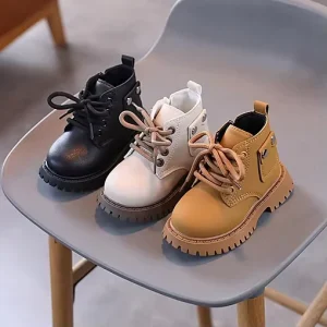 Little Boots for Kids Ankle Rubber Sole Fashion Winter Shoes School Casual Style Children Cowboy Boots