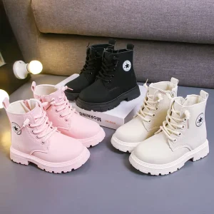 Little Boots for Kids Ankle Rubber Sole Fashion Winter Shoes School Casual Style Children Cowboy Boots