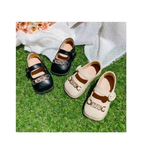 Little Girl School Shoes Black Custom Dress Shoes for Kids Girl Fashion Trend Autumn Girls Wedding Shoes